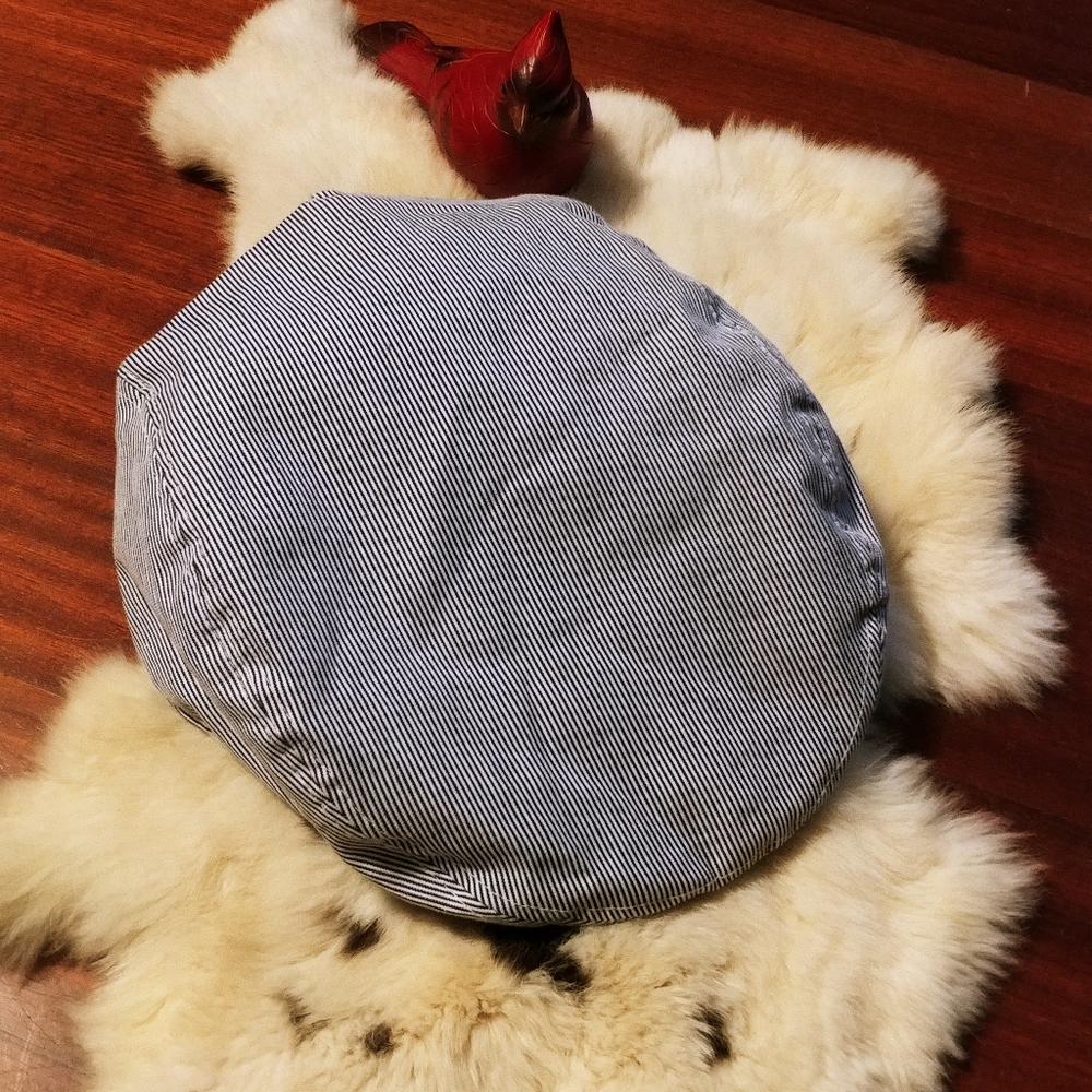Blue & White Flap Cap